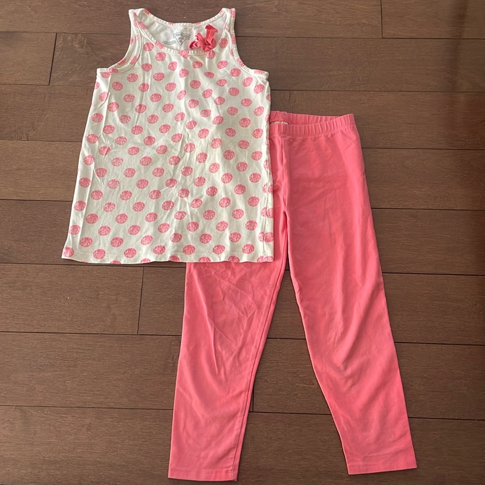 Osh Kosh Polka dot tank top with Capri Leggings